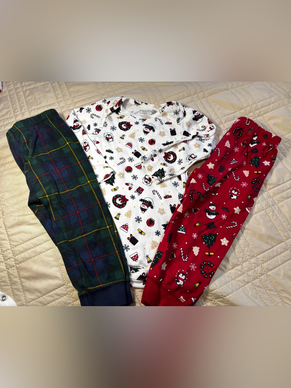 18-24M Holiday Festive Top & Red/Green Pants